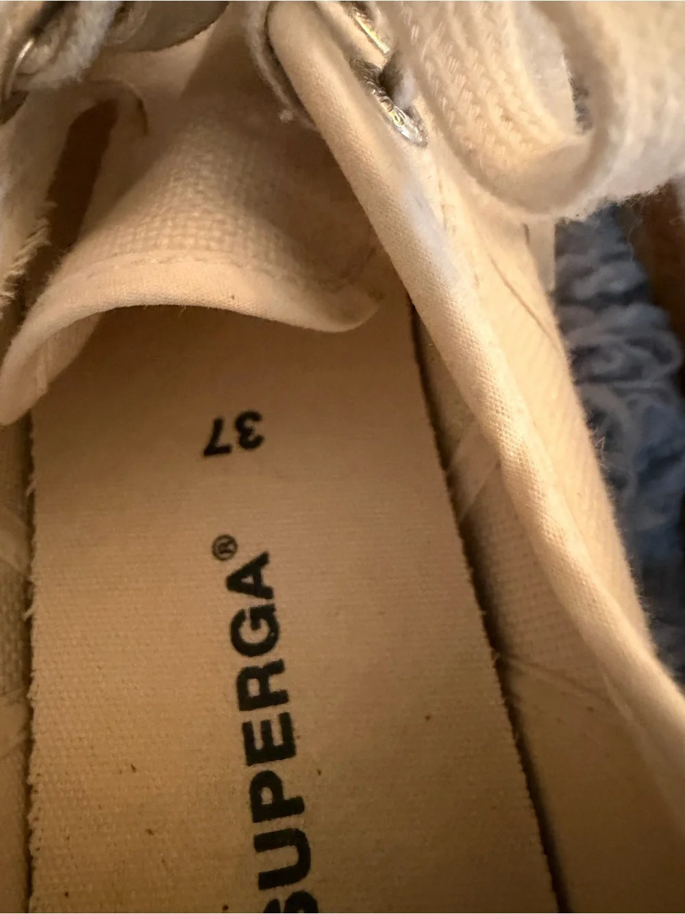Superga Cream Canvas Low-Top Sneakers